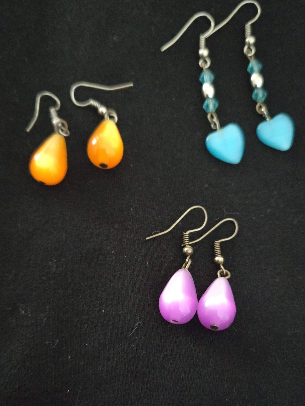 3 pc Handcrafted Teardrop Dangle Earrings for Women